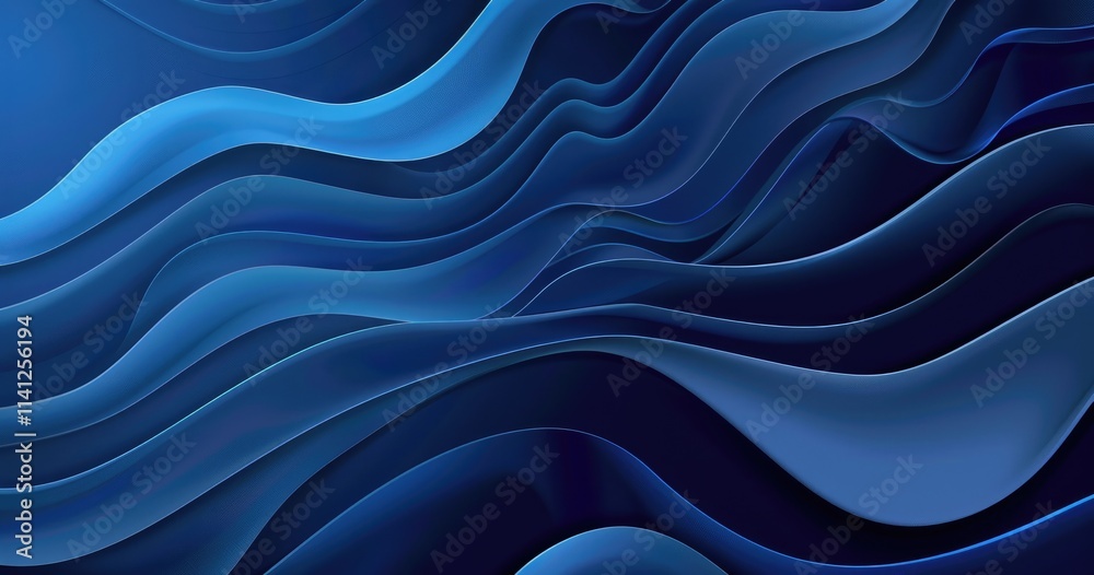Abstract waves in shades of blue create a fluid, dynamic visual effect. Abstract waves in shades of blue create a fluid, dynamic visual effect.