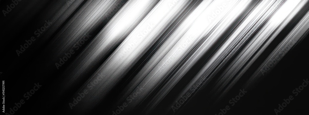 Monochrome Abstract Background with Dynamic Light Streaks and Grainy Texture for Banner and Poster Design Monochrome Abstract Background with Dynamic Light Streaks and Grainy Texture for Banner and Poster Design