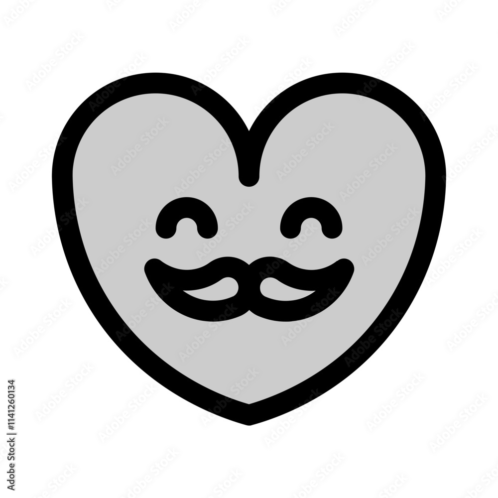 happy moustache icon with duotone style, perfect for user interface projects happy moustache icon with duotone style, perfect for user interface projects
