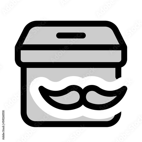 moustache alms icon with duotone style, perfect for user interface projects