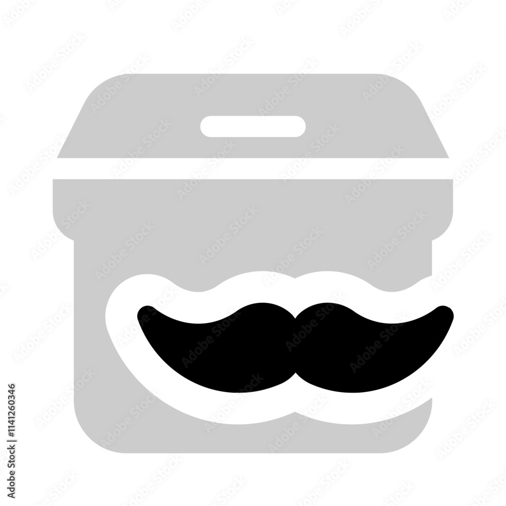 moustache alms icon with bulk style, perfect for user interface projects moustache alms icon with bulk style, perfect for user interface projects
