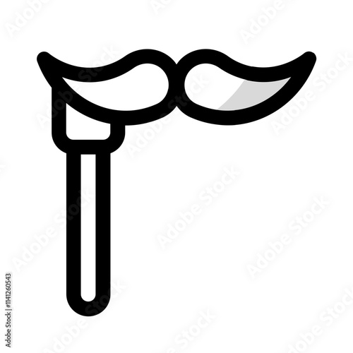 fake moustache icon with shady style, perfect for user interface projects