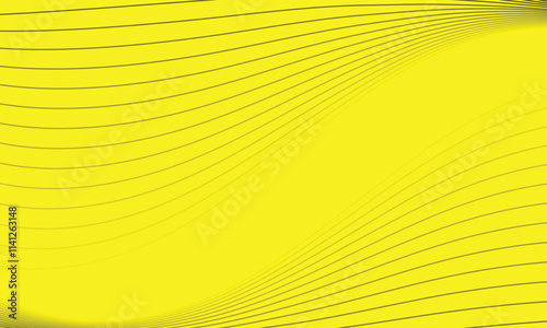 abstract black white blend wave line on yellow can be used background.