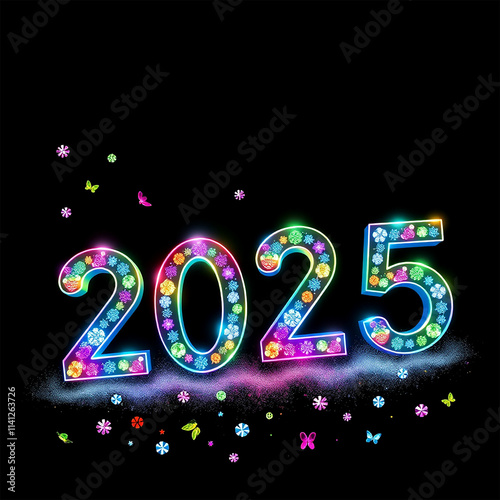 happy new year 2025 vector for various purposes such as greetings, celebrations, prints and so on
