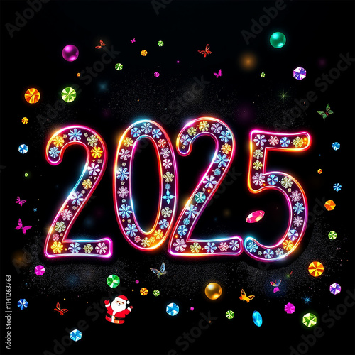 happy new year 2025 vector for various purposes such as greetings, celebrations, prints and so on