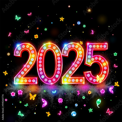 happy new year 2025 vector for various purposes such as greetings, celebrations, prints and so on