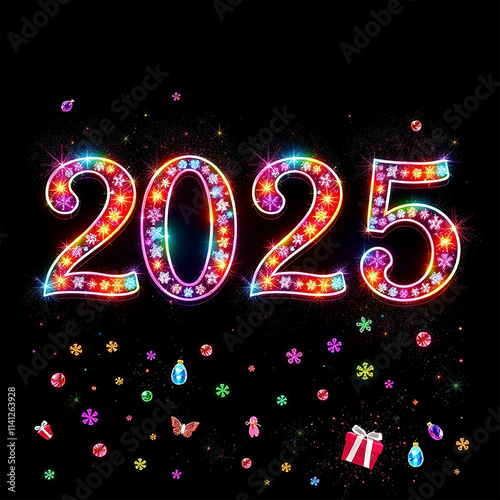 happy new year 2025 vector for various purposes such as greetings, celebrations, prints and so on