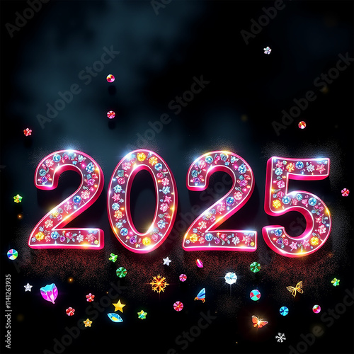 happy new year 2025 vector for various purposes such as greetings, celebrations, prints and so on
