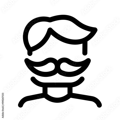 man icon with line style, perfect for user interface projects