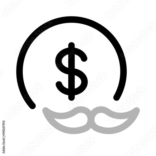 donation movember icon with duoline style, perfect for user interface projects