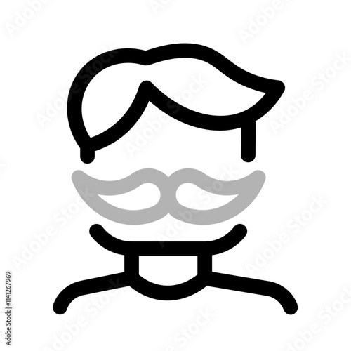 man icon with duoline style, perfect for user interface projects