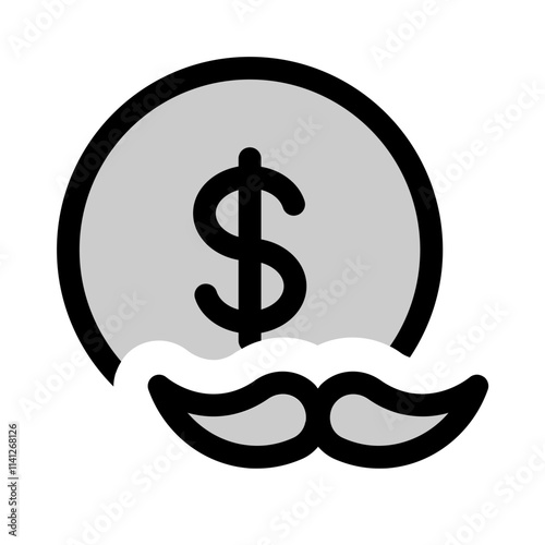 donation movember icon with duotone style, perfect for user interface projects