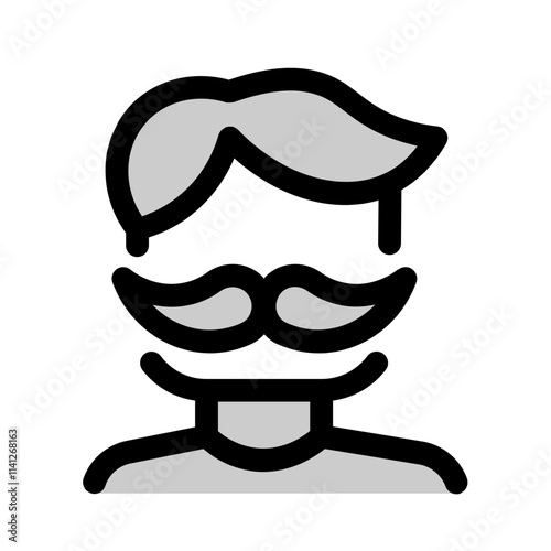 man icon with duotone style, perfect for user interface projects