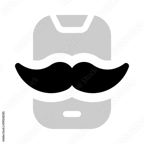 movember media icon with bulk style, perfect for user interface projects