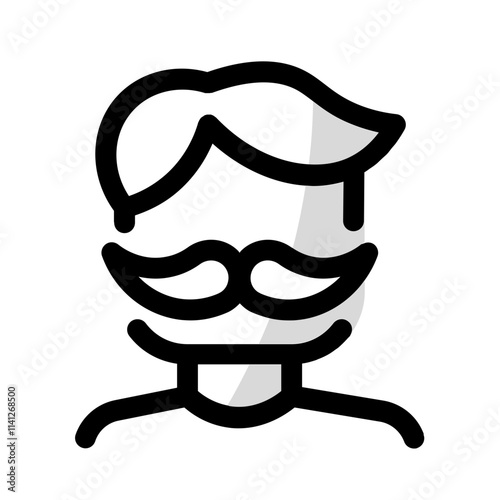 man icon with shady style, perfect for user interface projects