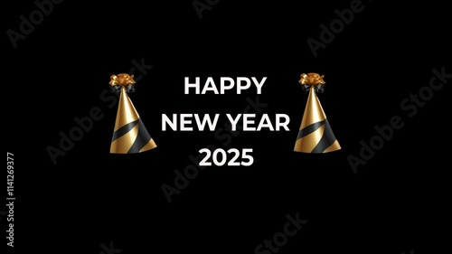 happy new year 2025 animation