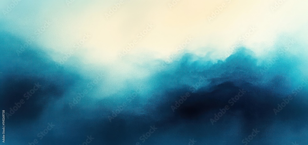 Abstract Blue Teal Gradient Art Poster Background Ethereal Light Minimalist Impressionism Design Abstract Blue Teal Gradient Art Poster Background Ethereal Light Minimalist Impressionism Design