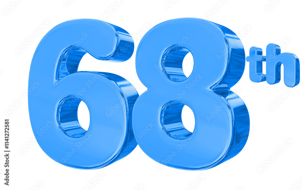 68 Anniversary Blue Number 68 Anniversary Blue Number