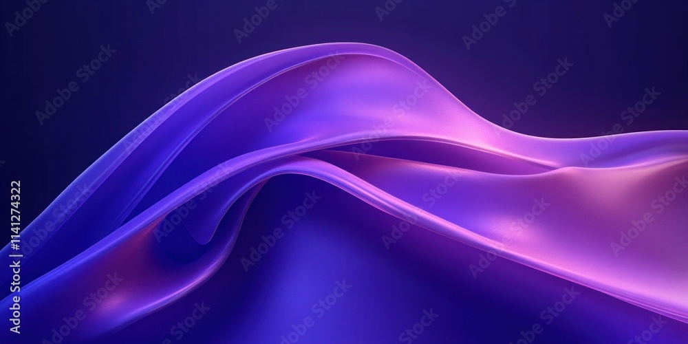 Futuristic Abstract Minimalist Background Design with Smooth Purple Curves and Soft Ambient Light Futuristic Abstract Minimalist Background Design with Smooth Purple Curves and Soft Ambient Light