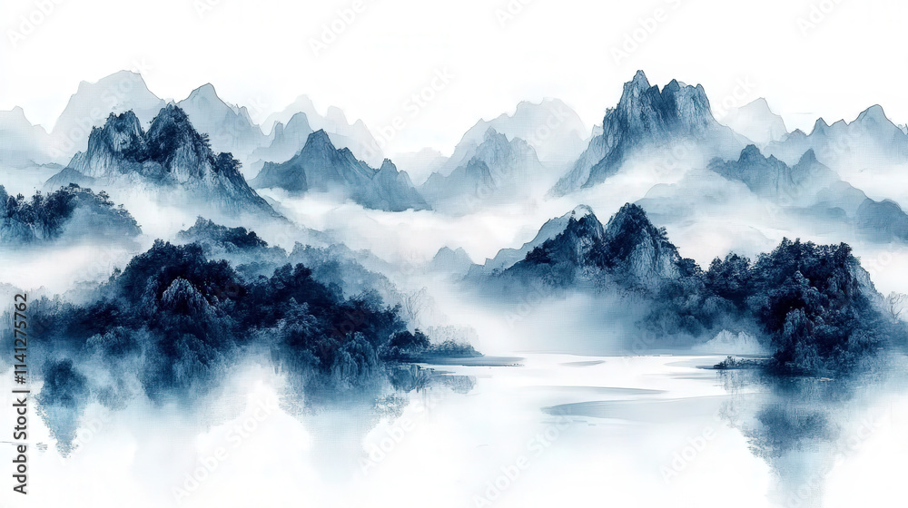 Chinese classical landscape painting Chinese classical landscape painting