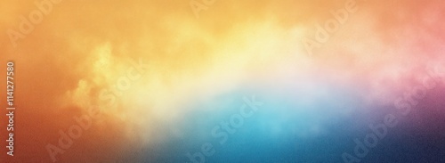 Aqua Orange Gradient Background Abstract Soft Light Minimalist Design photo