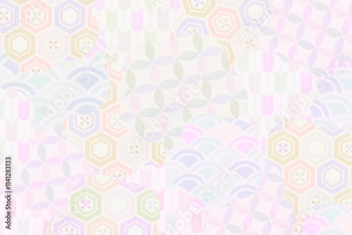お祝いの和柄背景（お正月 新年 ひな祭り 結婚式）