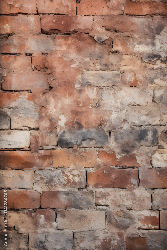 Detailed Design Elements of An Aged Red Brick Wall Reflecting Years of History and Weathering Detailed Design Elements of An Aged Red Brick Wall Reflecting Years of History and Weathering