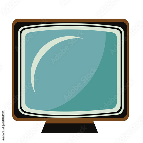 TV screen of old television