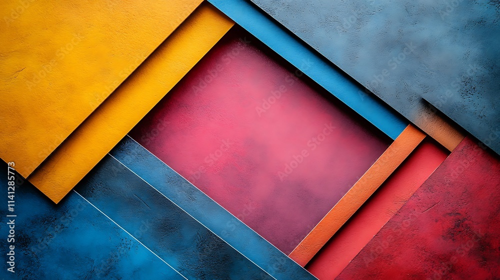 Fototapeta premium abstract composition with geometric shapes and vibrant colors