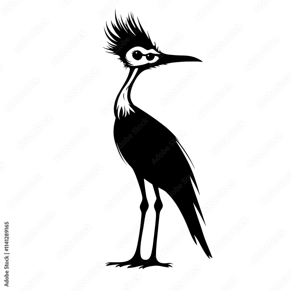 Fototapeta premium Silhouette of a stylized bird.