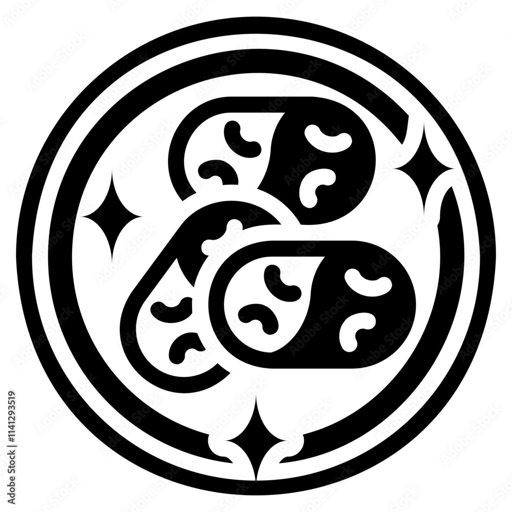 Dates black glyph style icon