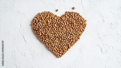 Heart-shaped Chickpeas: Nutritious and Delicious Food Arrangement