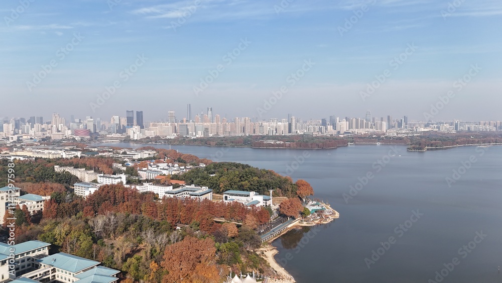Fototapeta premium view of the city of Wuhan