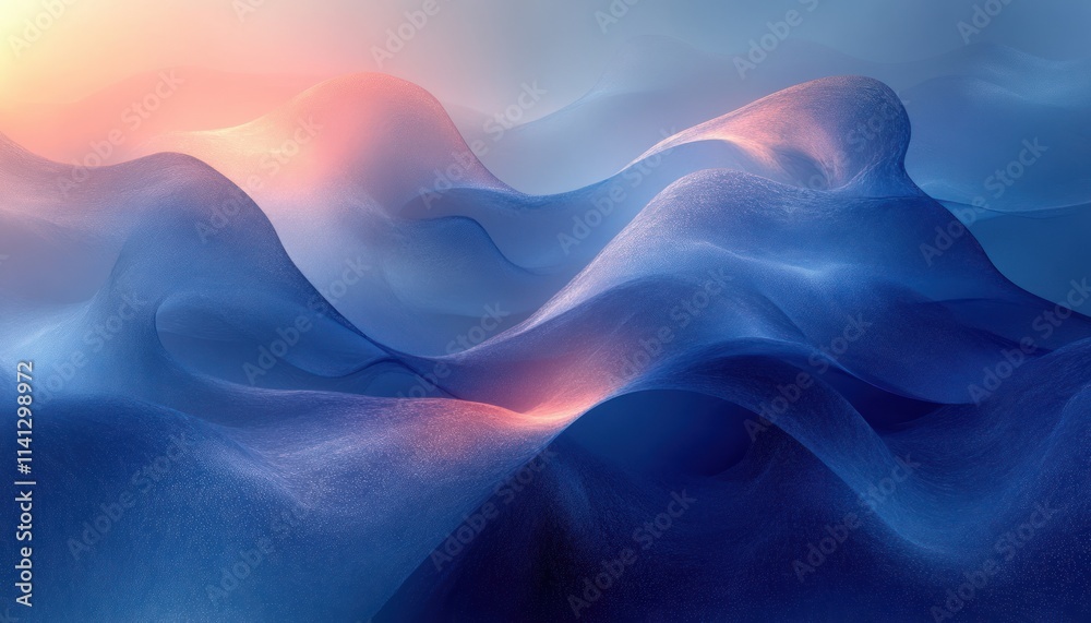 Fototapeta premium Deep Blue Gradient Background with Soft Diffuse Lighting for Creative Abstract Design
