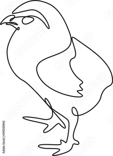 Line art Chick Drawing Element Design