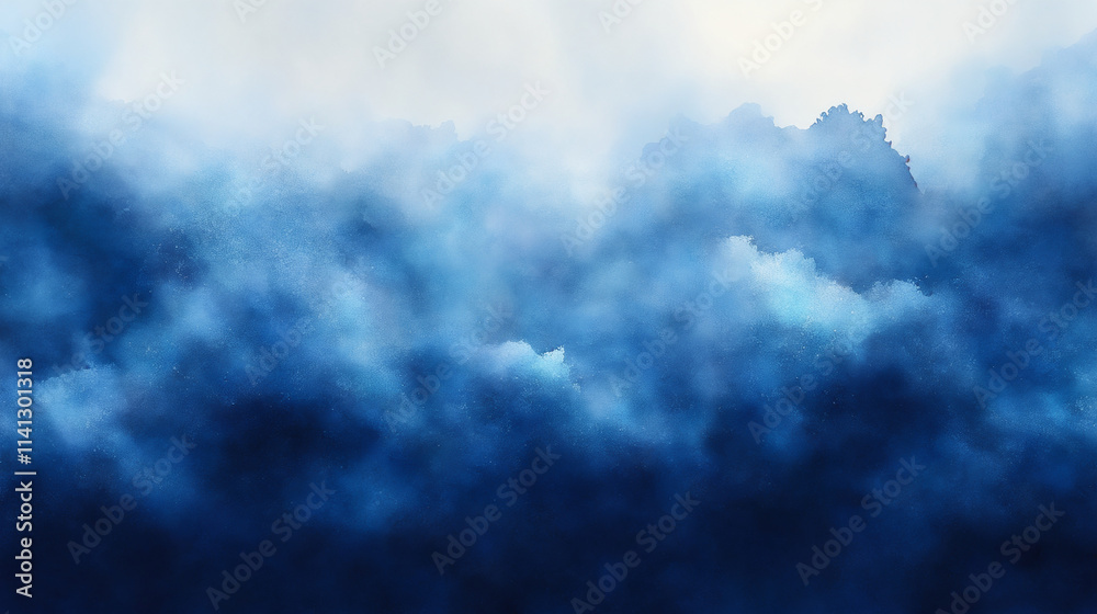 Obraz premium 白と青のグラデーションをもったグランジ背景素材