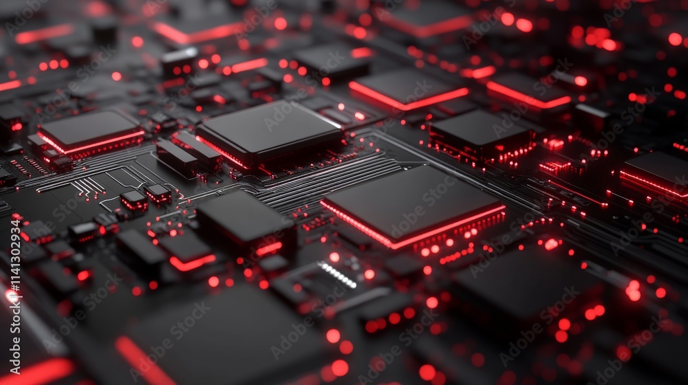 Futuristic Concept Art of Advanced Computer Chips Futuristic Concept Art of Advanced Computer Chips