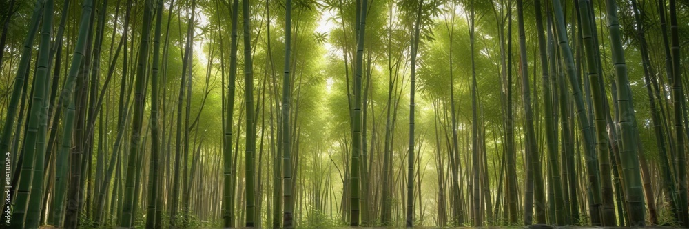 Bamboo grove in Pista green color palette, sunlight filtering through the canopy with a warm glow, outdoor scene, environmental photography Bamboo grove in Pista green color palette, sunlight filtering through the canopy with a warm glow, outdoor scene, environmental photography