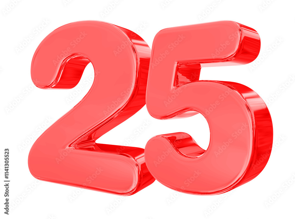 25 Red Number 25 Red Number