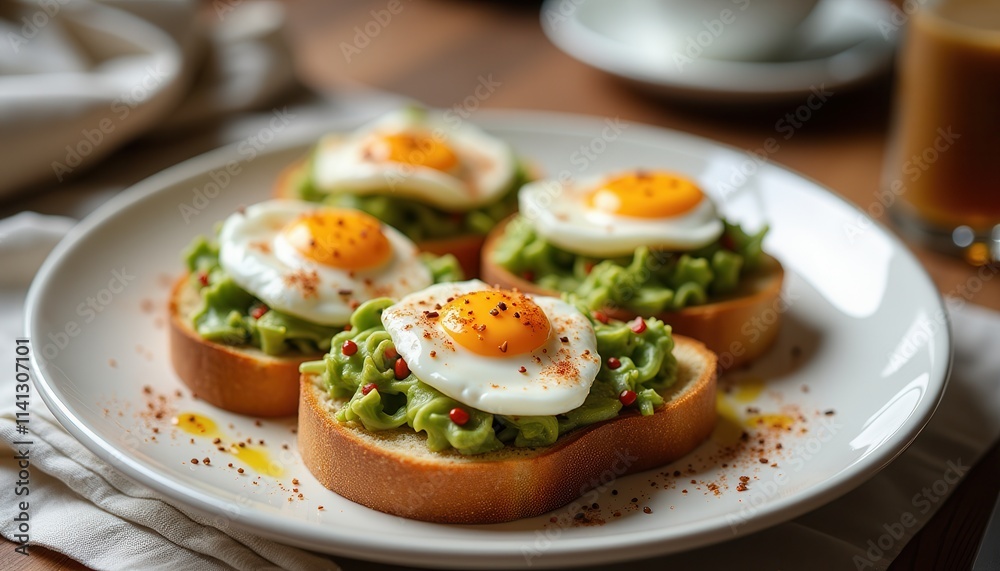 Avocado Toast with Fried Eggs Healthy Breakfast Avocado Toast with Fried Eggs Healthy Breakfast