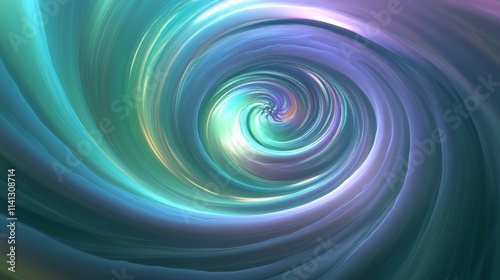 Captivating Aurora Borealis Swirl in Green and Purple Hues