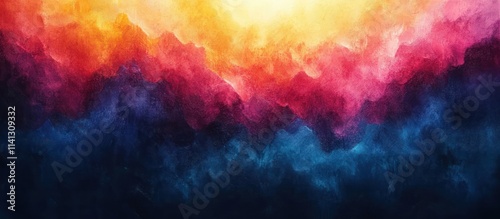 Abstract Gradient Background with Smooth Texture in Blue Orange Turquoise Grunge Style
