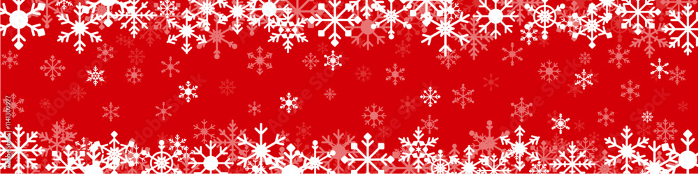 Banner background Christmas Snowflake Seamless Pattern, Snowfall repeat backdrop. Winter holidays theme, Celebration xmas card vector Banner background Christmas Snowflake Seamless Pattern, Snowfall repeat backdrop. Winter holidays theme, Celebration xmas card vector