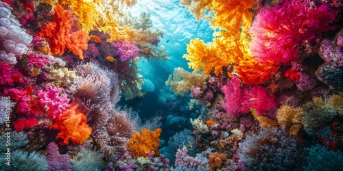 Vibrant Coral Reef Ecosystem Colorful Underwater Paradise