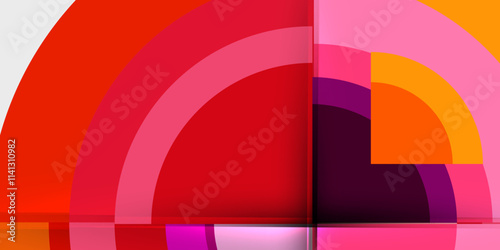 Target circle geometric abstract shapes. Vector Illustration For Wallpaper, Banner, Background, Card, Book Illustration, landing page