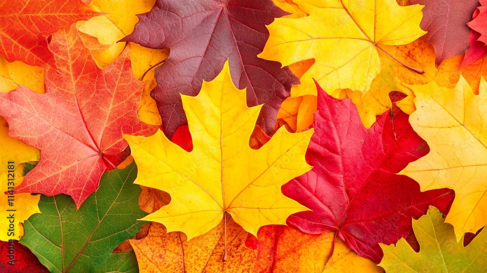 Colorful Autumn Leaves in Warm Inviting Atmosphere Colorful Autumn Leaves in Warm Inviting Atmosphere