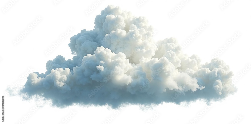 Isolated cloudy shape of a tree cut out from a white background, isolation, clouds, calm Isolated cloudy shape of a tree cut out from a white background, isolation, clouds, calm