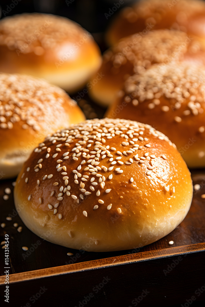 Artisanal Burger Buns Captured in a Touching Homely Setting: A Testament to Fine Bakery Skills Artisanal Burger Buns Captured in a Touching Homely Setting: A Testament to Fine Bakery Skills