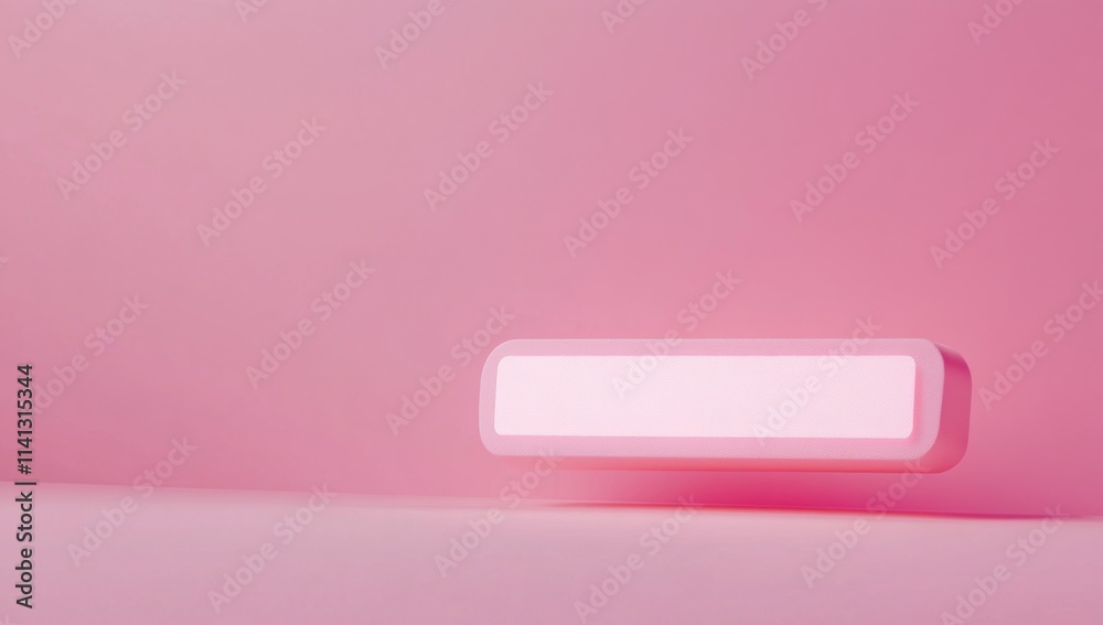 Floating White Rectangle on a Pink Background Floating White Rectangle on a Pink Background