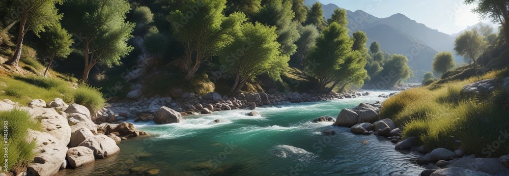 River flowing through a valley in the Alpes Maritimes region, mountain scenery, france, landscape photography River flowing through a valley in the Alpes Maritimes region, mountain scenery, france, landscape photography